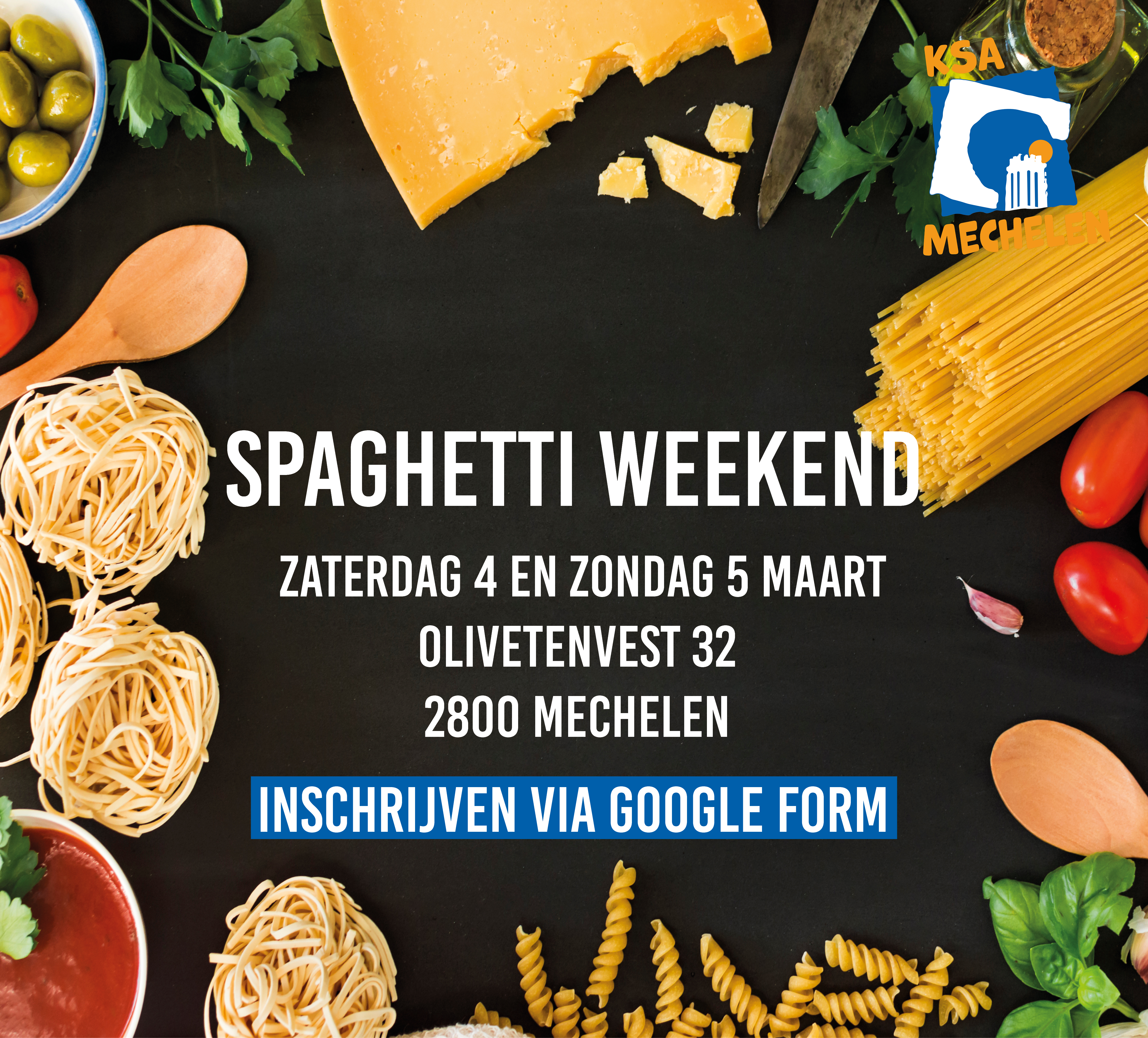 Spaghettiweekend – 4 en 5 maart